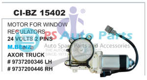 "MOTOR FOR WINDOW REGULATOR 4HOLE, 8GEARS,2PINS M BENZ, AXOR TRUCK"