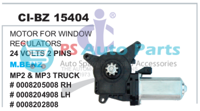 "MOTOR FOR WINDOW REGULATOR 12VOLT, 2PINS M BENZ TRUCK "