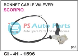 BONNET OPENER CABLE ASSY W/LEVER SCORPIO