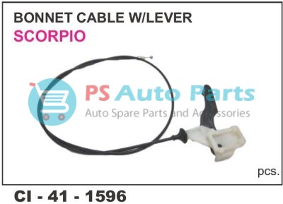 BONNET OPENER CABLE ASSY W/LEVER SCORPIO