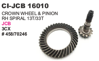 CROWN WHEEL & PINION RH SPIRAL 13T/33T J C B 3CX
