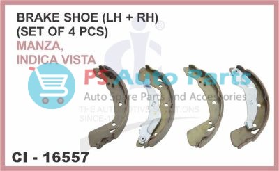 "BRAKE SHOE ( LH + RH) (SET OF 4 PCS) TATA INDICA VISTA, MANZA"