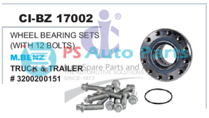 WHEEL BEARING SETS (WITH 12 BOLTS) M BENZ TRUCK & TRAILER