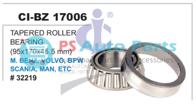 "TAPERED ROLLER BEARING (95x170x45.5 mm) MBENZ, VOLVO, BPW SCANIA, MAN"