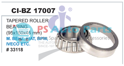 "TAPERED ROLLER BEARING (95x150x45 mm) MBENZ, FIAT, BPW, IVECO"