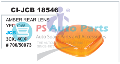 "AMBER REAR LENS (YELLOW) J C B 3CX,4CX "