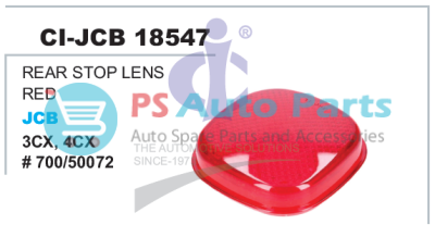 "REAR STOP LENS (RED) J C B 3CX,4CX"