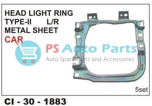 HEAD LIGHT RING T II METAL SHEET L/R CAR W/KIT
