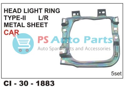 HEAD LIGHT RING T II METAL SHEET L/R CAR W/KIT
