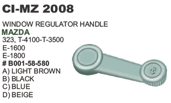 BLACK WINDOW HANDLE FORD MAZDA