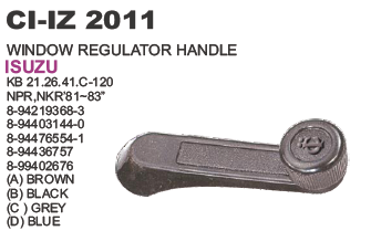 BLACK WINDOW REGULATOR HANDLE ISUZU WFR