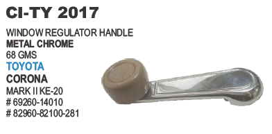 WINDOW HANDLE METAL CHROME TOYOTA CORO/SUZUKI