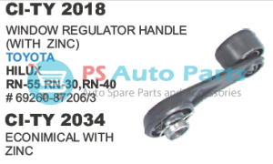 "BLACK WINDOW HANDLE TOYOTA ( BLACK ,BLUE,GREY,BROWN)"