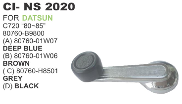 BLACK WINDOW HANDLE DATSUN