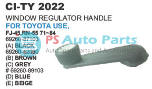 BLACK WINDOW REGULATOR HANDLE