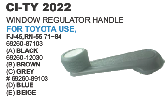 BLACK WINDOW REGULATOR HANDLE