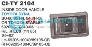 "INSIDE DOOR HANDLE TOYOTA DY (ABS) (GREY , BLUE, BROWN) "