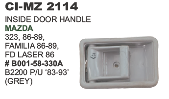 INSIDE DOOR HANDLE MAZDA GREY