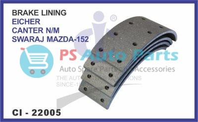 22005.jpeg BRAKE LINING EICHER CANTER N/M SWARAJ MAZDA-152 (SET OF 4 PCS)