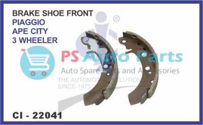 BRAKE SHOE FRONT PIAGGIO APE CITY (3 WHEELER)