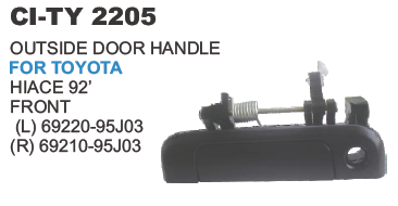 OUTSIDE DOOR HANDLE TOYOTA HIACE FRONT
