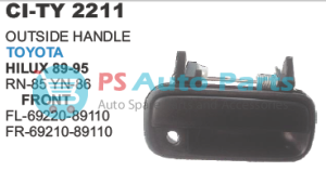OUTSIDE DOOR HANDLE TOYOTA HILUX RN 85 FRONT (BLACK)