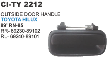 OUTSIDE DOOR HANDLE TOYOTA HILUX RN 85 REAR (CHROME)