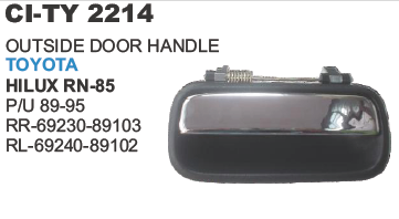 REAR DOOR HANDLE TY HILUX RN 85 (CHROME PULLER)