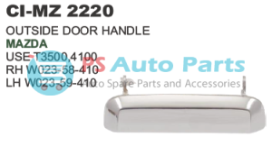 OUTSIDE DOOR HANDLE CHROME MAZDA T 3500