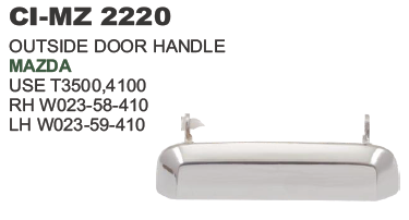 OUTSIDE DOOR HANDLE CHROME MAZDA T 3500