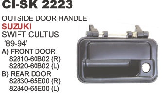 OUTSIDE DOOR HANDLE SWIFT CULTUS ESTEEM FRONT