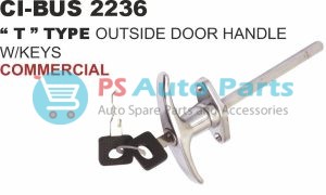 T TYPE OUTSIDE DOOR HANDLE W/KEYS COMMERCIAL