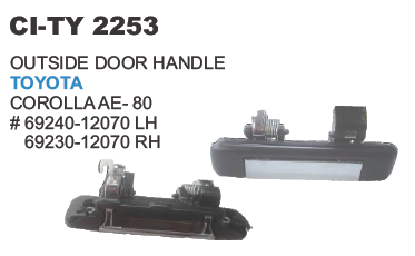 OUTSIDE DOOR HANDLE TOYOTA COROLLA AE 80