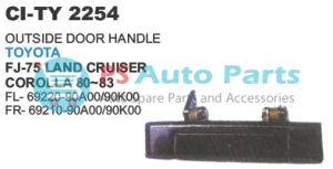 OUTSIDE DOOR HANDLE TOYOTA FJ 75 LAND CRUISER COROLLA 80 83 (BLACK)