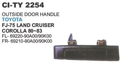 OUTSIDE DOOR HANDLE TOYOTA FJ 75 LAND CRUISER COROLLA 80 83 (BLACK)
