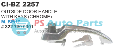 OUTSIDE DOOR HANDLE W/ KEYS (CHROME) BENZ TRUCK