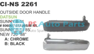 OUTSIDE DOOR HANDLE DATSUN/ SUNNY (BLACK) (EDILIST)