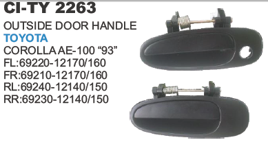 2263.png FRONT DOOR HANDLE TOYOTA COROLLA AE 100
