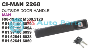 OUTSIDE DOOR HANDLE W/ KEYS MAN CI-1165