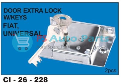 DOOR EXTRA LOCK W/KEY AMB