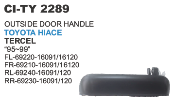 "OUTSIDE DOOR HANDLE TOYOTA HIACE, TERCEL"