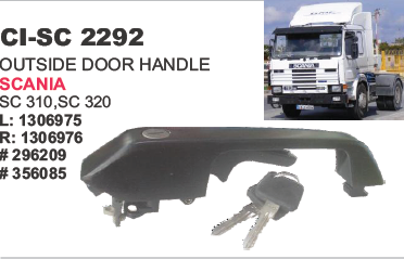 OUTSIDE DOOR HANDLE WITH KEYS SCANIA 113 (ALM)