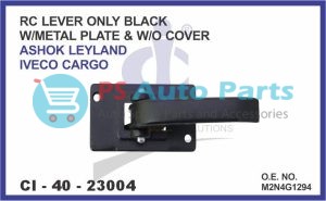 23004.jpeg RC LEVER ONLY BLACK W/METAL PLATE & W/O COVER ASHOK LEYLAND IVECO CARGO