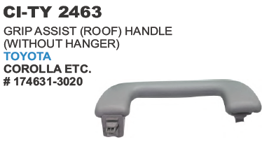 2463.png GREY GRIP ASSIST (ROOF) HANDLE WITHOUT HANGER TY COROLLA