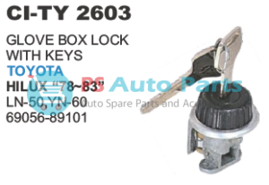 "GOLVE BOX LOCK W/KEY SUZUKI SJ 410, SAMURAI, HILUX"