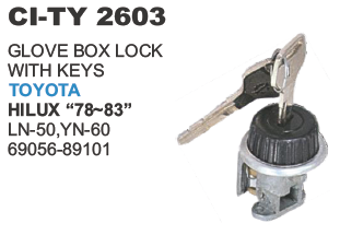 "GOLVE BOX LOCK W/KEY SUZUKI SJ 410, SAMURAI, HILUX"
