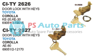 DOOR LOCK WITH KEYS TOYOTA COROLLA KE20