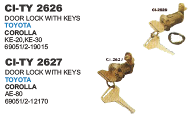 DOOR LOCK WITH KEYS TOYOTA COROLLA KE20