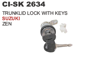 TRUNKLID LOCK W/KEYS SUZUKI ZEN