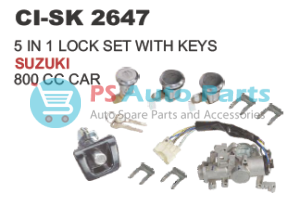 (5 IN 1) LOCK SET W/KEYS SUZUKI 800 CAR